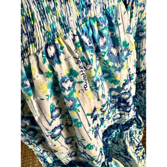 Poupette St. Barth Alba Aqua Floral Dress L - Picture 8 of 11
